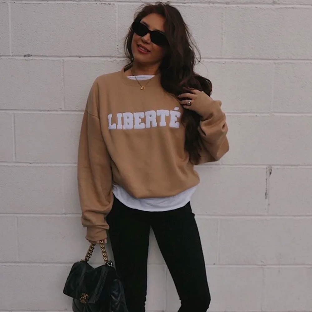 Liberte Oversized Teddy Sweatshirt
